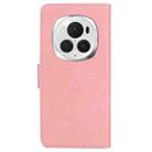 For Honor Magic6 Pro Skin Feel Pure Color Flip Leather Phone Case(Pink) - 3