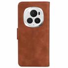 For Honor Magic6 Pro Skin Feel Pure Color Flip Leather Phone Case(Brown) - 3