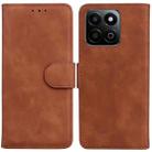 For Honor Play 60 Plus Skin Feel Pure Color Flip Leather Phone Case(Brown) - 1