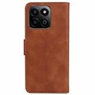 For Honor Play 60 Plus Skin Feel Pure Color Flip Leather Phone Case(Brown) - 3