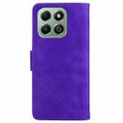 For Honor X6b Skin Feel Pure Color Flip Leather Phone Case(Purple) - 3