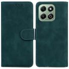 For Honor X6b Skin Feel Pure Color Flip Leather Phone Case(Green) - 1