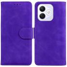 For Honor X60i Skin Feel Pure Color Flip Leather Phone Case(Purple) - 1