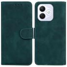 For Honor X60i Skin Feel Pure Color Flip Leather Phone Case(Green) - 1