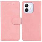 For Honor X60i Skin Feel Pure Color Flip Leather Phone Case(Pink) - 1