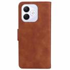 For Honor X60i Skin Feel Pure Color Flip Leather Phone Case(Brown) - 3