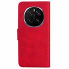 For Honor Magic7 Pro Skin Feel Pure Color Flip Leather Phone Case(Red) - 3