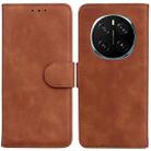 For Honor Magic7 Pro Skin Feel Pure Color Flip Leather Phone Case(Brown) - 1