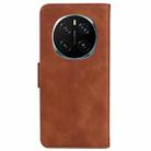 For Honor Magic7 Pro Skin Feel Pure Color Flip Leather Phone Case(Brown) - 3