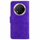 For Honor X9c Skin Feel Pure Color Flip Leather Phone Case(Purple) - 3