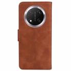 For Honor X9c Skin Feel Pure Color Flip Leather Phone Case(Brown) - 3