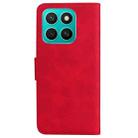 For Honor X8c 4G Skin Feel Pure Color Flip Leather Phone Case(Red) - 3