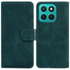 For Honor X8c 4G Skin Feel Pure Color Flip Leather Phone Case(Green) - 1
