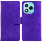 For Honor 400 Lite Skin Feel Pure Color Flip Leather Phone Case(Purple) - 1