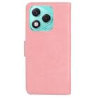 For Honor 400 Lite Skin Feel Pure Color Flip Leather Phone Case(Pink) - 3