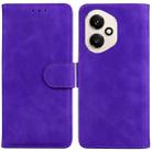 For Honor 400 Global 156.5mm Skin Feel Pure Color Flip Leather Phone Case(Purple) - 1