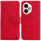 For Honor 400 Global 156.5mm Skin Feel Pure Color Flip Leather Phone Case(Red) - 1
