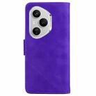 For Honor 400 Pro Global 160.8mm Skin Feel Pure Color Flip Leather Phone Case(Purple) - 3