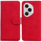 For Honor 400 Pro Global 160.8mm Skin Feel Pure Color Flip Leather Phone Case(Red) - 1