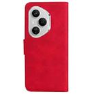 For Honor 400 Pro Global 160.8mm Skin Feel Pure Color Flip Leather Phone Case(Red) - 3