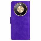 For Honor X70 5G Skin Feel Pure Color Flip Leather Phone Case(Purple) - 3