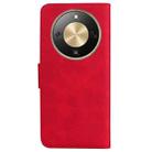 For Honor X70 5G Skin Feel Pure Color Flip Leather Phone Case(Red) - 3