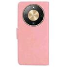 For Honor X70 5G Skin Feel Pure Color Flip Leather Phone Case(Pink) - 3