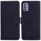 For Nokia G42 Skin Feel Pure Color Flip Leather Phone Case(Black) - 1
