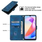 For Honor X6a Skin-feel Embossed Leather Phone Case(Blue) - 3