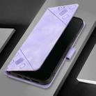 For Honor 50 Lite Skin-feel Embossed Leather Phone Case(Light Purple) - 3