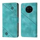 For Honor 50 Lite Skin-feel Embossed Leather Phone Case(Green) - 2