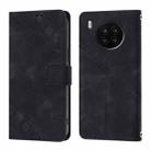 For Honor 50 Lite Skin-feel Embossed Leather Phone Case(Black) - 2