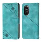 For Honor 50 SE Skin-feel Embossed Leather Phone Case(Green) - 2