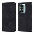 For Honor 60 Pro Skin-feel Embossed Leather Phone Case(Black) - 2