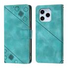 For Honor 60 SE Skin-feel Embossed Leather Phone Case(Green) - 2