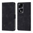 For Honor 80 GT Skin-feel Embossed Leather Phone Case(Black) - 2