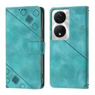 For Honor 90 Smart / X7b 4G / 5G Skin-feel Embossed Leather Phone Case(Green) - 2