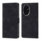 For Honor 200 Skin-feel Embossed Leather Phone Case(Black) - 2