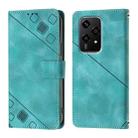 For Honor 200 Lite Global Skin-feel Embossed Leather Phone Case(Green) - 2