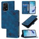 For Honor 200 Lite Global Skin-feel Embossed Leather Phone Case(Blue) - 1