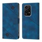 For Honor 200 Lite Global Skin-feel Embossed Leather Phone Case(Blue) - 2