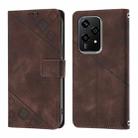 For Honor 200 Lite Global Skin-feel Embossed Leather Phone Case(Brown) - 2