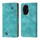 For Honor 200 Pro Skin-feel Embossed Leather Phone Case(Green) - 2