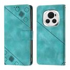 For Honor Magic6 5G Global Skin-feel Embossed Leather Phone Case(Green) - 2