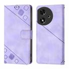 For Honor Play 50 Skin-feel Embossed Leather Phone Case(Light Purple) - 2