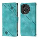For Honor Play 50 Skin-feel Embossed Leather Phone Case(Green) - 2