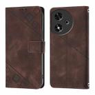 For Honor Play 50 Skin-feel Embossed Leather Phone Case(Brown) - 2