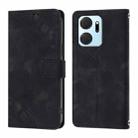 For Honor X7a / Play7T 5G Skin-feel Embossed Leather Phone Case(Black) - 2