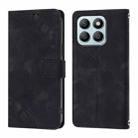 For Honor X8b Skin-feel Embossed Leather Phone Case(Black) - 2