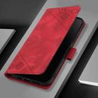 For Honor X9b / Magic6 Lite 5G Global Skin-feel Embossed Leather Phone Case(Red) - 3